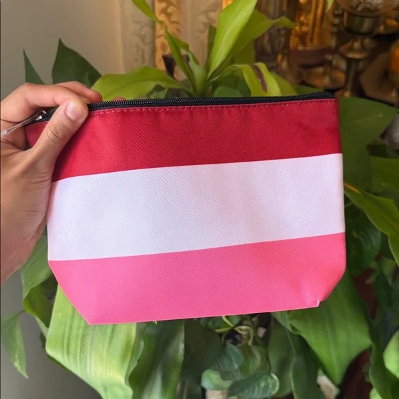 Clinique x Kate Spade New York Hello Gorgeous Bag Cosmetic Bag stripe bag New - Picture 6 of 7